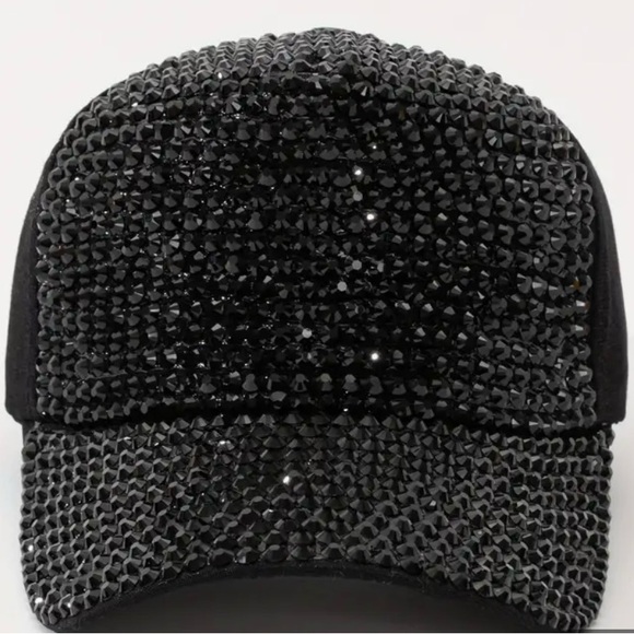 Black Rhinestone Decor Baseball Cap - Picture 16 of 16